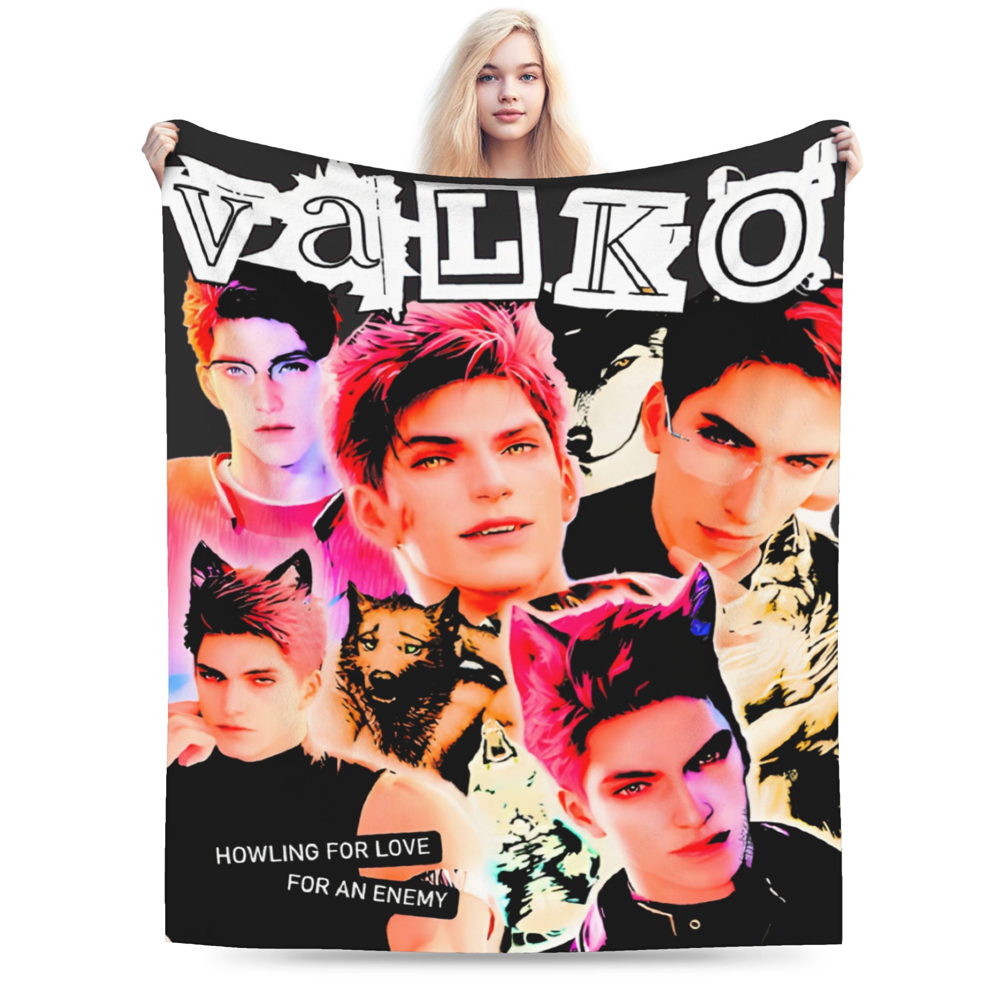 Cashmere Throw Blanket - Game V-Valko L-Love and Deepspace Blankets
