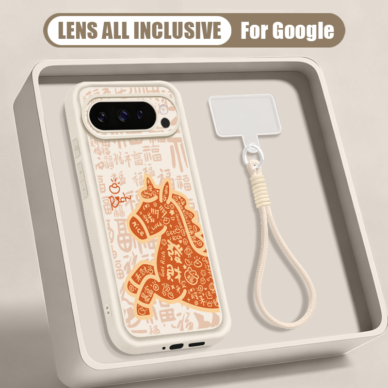 Google Pixel 9 - Cute Foal Print Wrist Strap Lanyard
