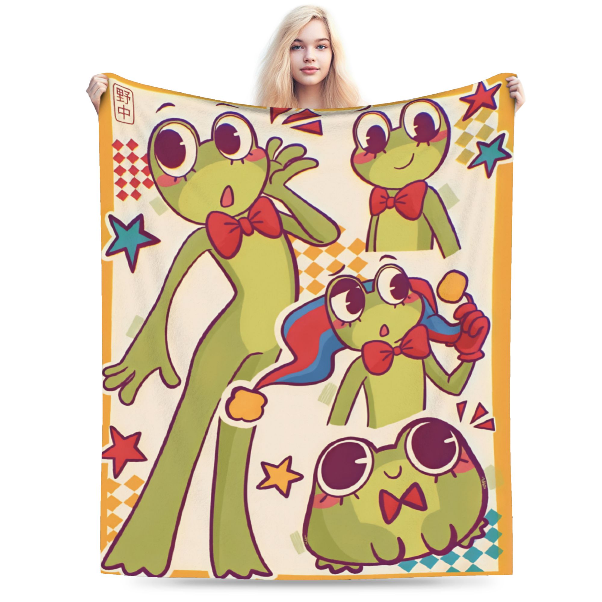 Cashmere Throw Blanket - R-Ribbit Frog Flannel Blanket Girl TADC