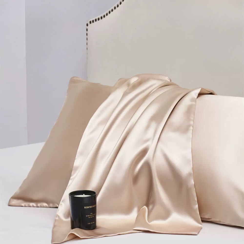 Silk Pillowcase Set - 1 Piece Silky Stain Pillowcase Silky