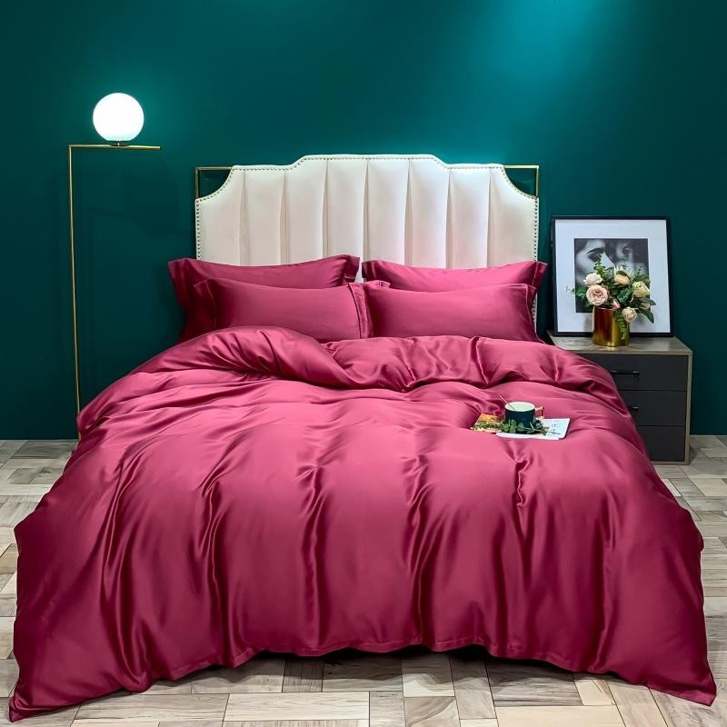 Silk Pillowcase Set - Eucalyptus Lyocell Silk Cooling Duvet Cover