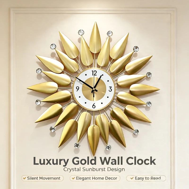 Luxury Wall Clock Metal Wall C - Luxury Lifestyle Hotel 评论和价格