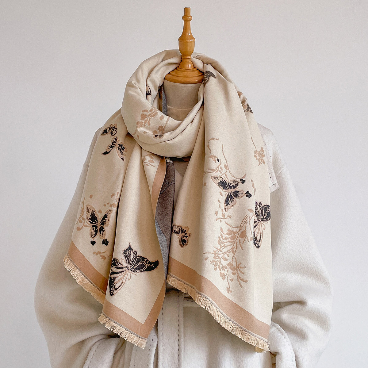 Women Imitation Cashmere Scarf - Cashmere Throw Blanket 评论和价格