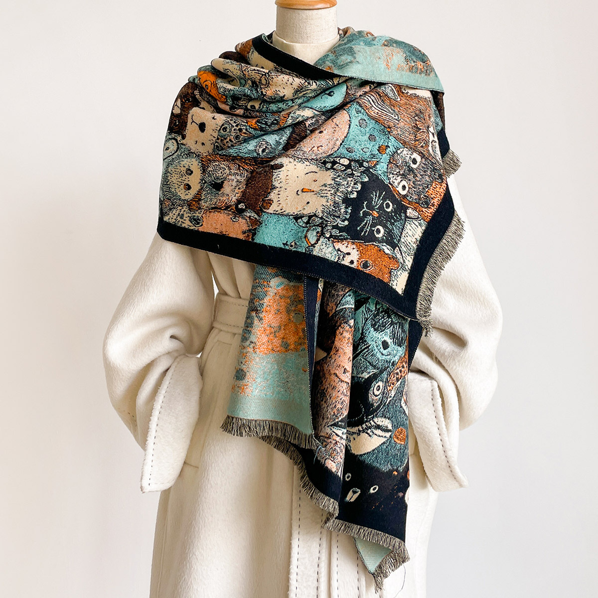 Women Imitation Cashmere Scarf - Cashmere Throw Blanket 评论和价格