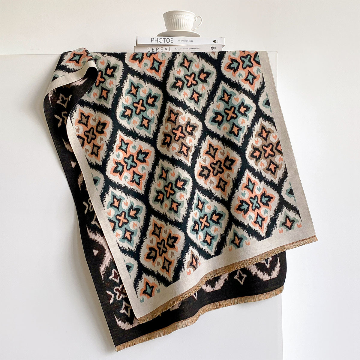 Women Reversible Imitation Cas - Cashmere Throw Blanket 评论和价格