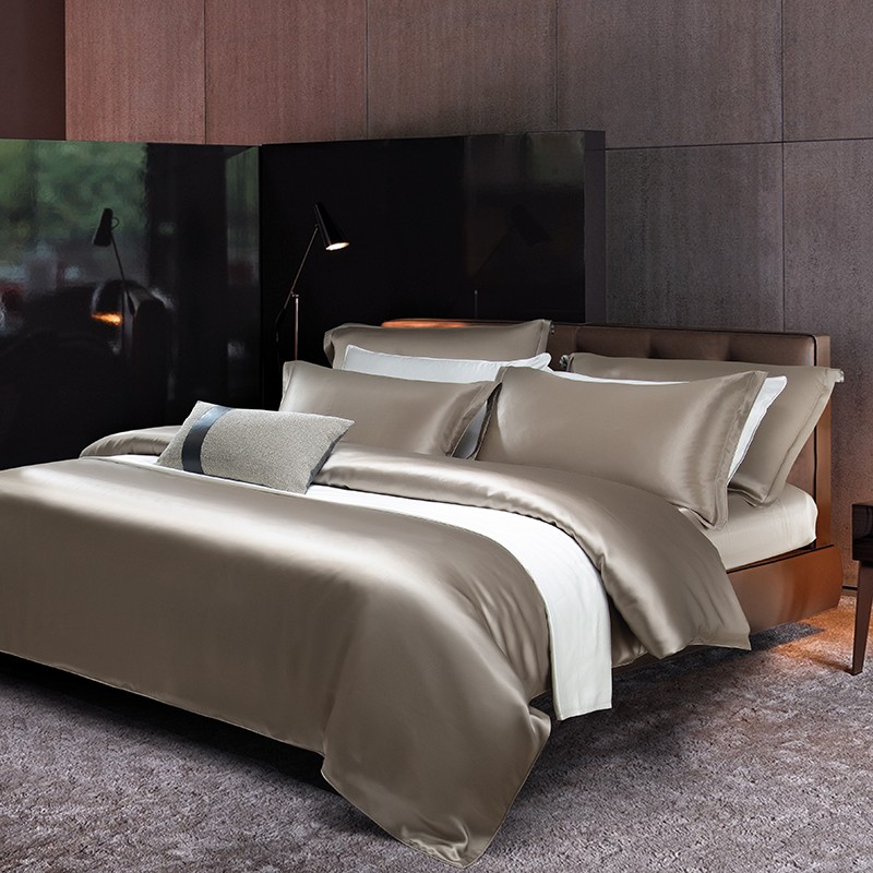 100% Mulberry Silk Duvet Cover - Silk Pillowcase Set 评论和价格
