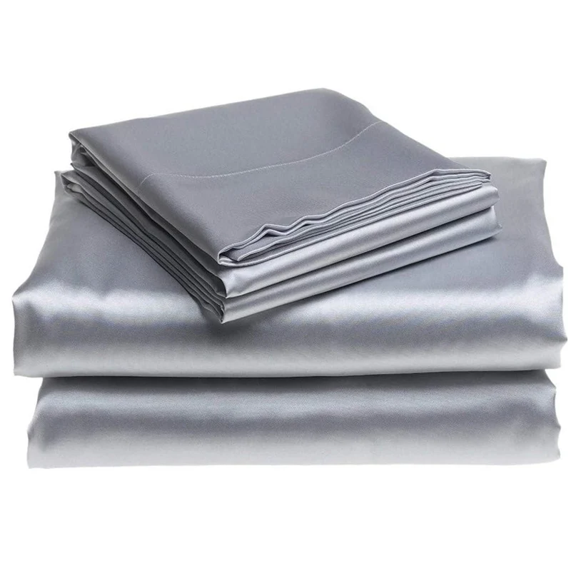 100% Mulberry Silk 4/6pcs Bed  - Silk Pillowcase Set 评论和价格