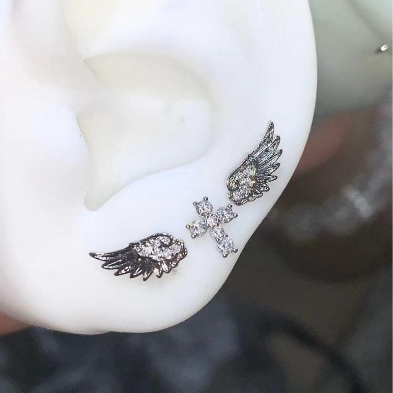 Angel Wings Cross Earrings Lux - Luxury Lifestyle Jewelry 评论和价格