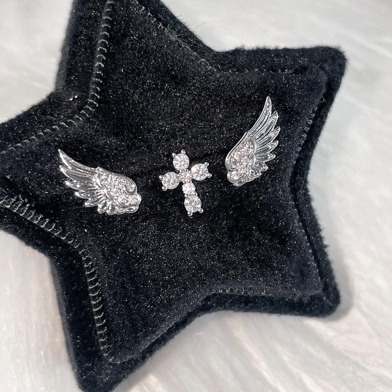 Angel Wings Cross Earrings Lux - Luxury Lifestyle Jewelry 评论和价格