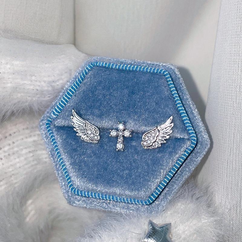 Angel Wings Cross Earrings Lux - Luxury Lifestyle Jewelry 评论和价格