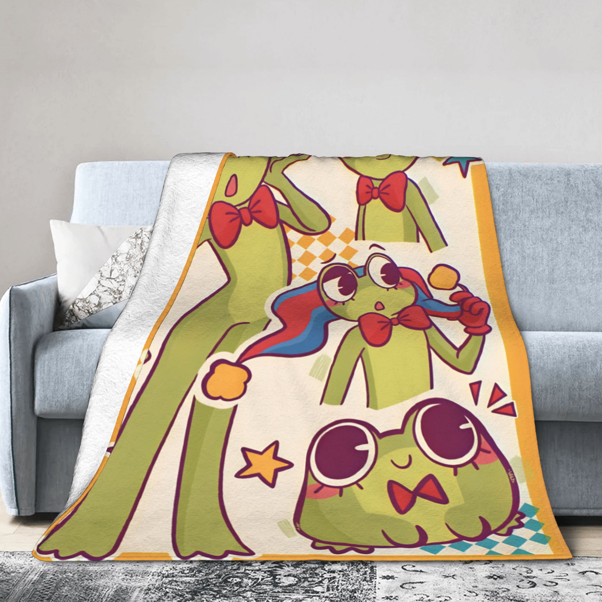 R-Ribbit Frog Flannel Blanket  - Cashmere Throw Blanket 评论和价格