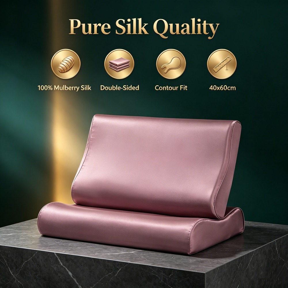 2 Pack Double-Sided Mulberry S - Silk Pillowcase Set 评论和价格