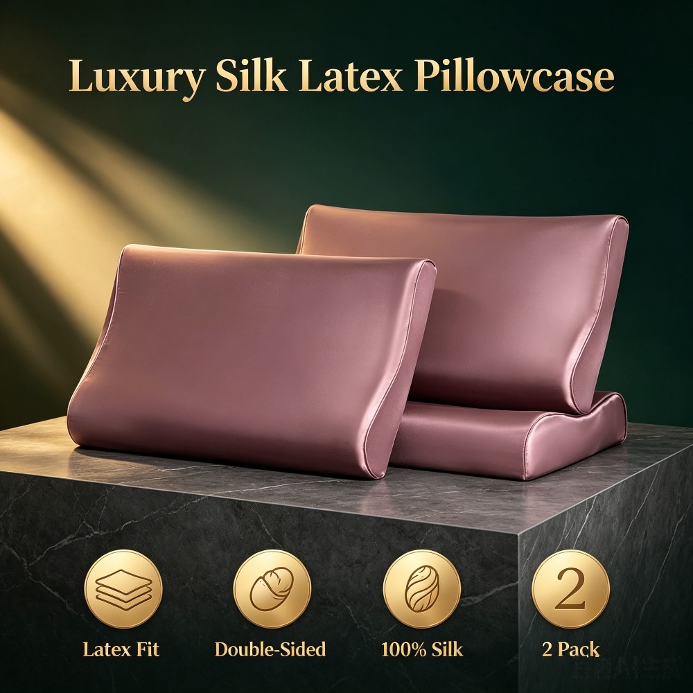 2 Pack Double-Sided Mulberry S - Silk Pillowcase Set 评论和价格