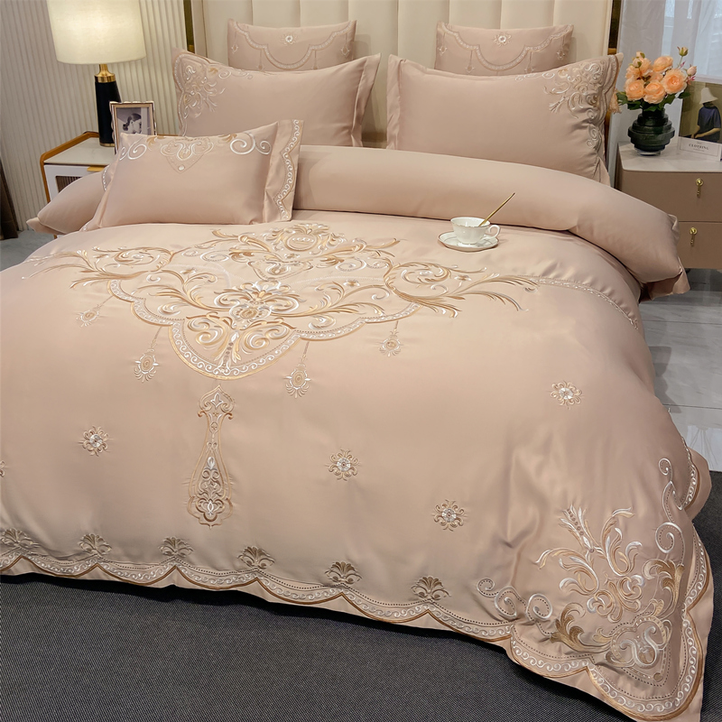 European-Style Bed Sheet Four- - Silk Pillowcase Set 评论和价格