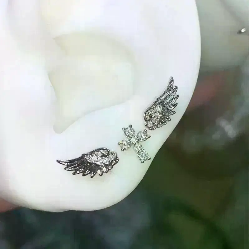 Angel Wings Cross Earrings Lux - Luxury Lifestyle Jewelry 评论和价格