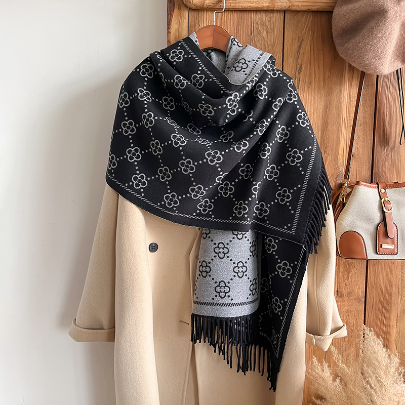 Brands Jacquard Design Winter  - Cashmere Throw Blanket 评论和价格
